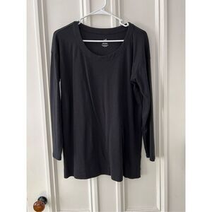 J Jill black long sleeve tunic top S